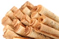 Caramel waffle rolls Royalty Free Stock Photo