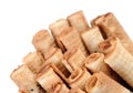 Caramel waffle rolls (Asian style) Royalty Free Stock Photo