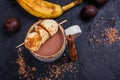 Caramelized banana champurrado