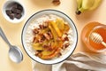 Caramelized banana oatmeal bowl