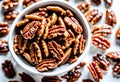 Caramelized or candied pecans