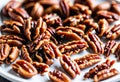 Caramelized or candied pecans Royalty Free Stock Photo