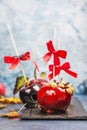 Caramelized candy apples Royalty Free Stock Photo