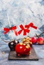 Caramelized candy apples Royalty Free Stock Photo