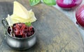 caramelized onion confit jam Royalty Free Stock Photo