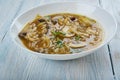 Caramelized Onion, Fennel, Mushroom Soup Royalty Free Stock Photo