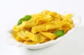 Caramelle shaped stuffed pasta Royalty Free Stock Photo