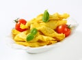 Caramelle shaped stuffed pasta Royalty Free Stock Photo