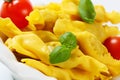 Caramelle shaped stuffed pasta Royalty Free Stock Photo