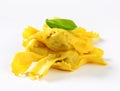 Caramelle-shaped stuffed pasta Royalty Free Stock Photo