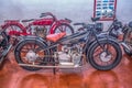 View of a classic motorcycles, in exhibition on Caramulo Car Museum