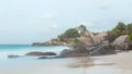 Carana beach panorama on Mahe Seychelles