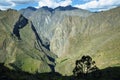 Carania pre-inca semicircular platforms and mountains Royalty Free Stock Photo