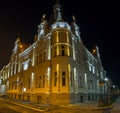 Building with night lighting