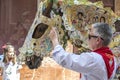 Caravaca de la Cruz, Spain, May 2, 2019: Horse being paraded at Caballos Del Vino