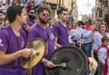 Caravaca de la Cruz, Spain, May 2, 2019: Marching band in the procession at Los Caballos Del Vino or Horses of Wine