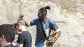 Caravaca de la Cruz, Spain, May 2, 2019: Marching band in the procession at Los Caballos Del Vino