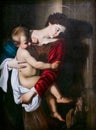 Caravaggio, Mary with Child, Oil on canvas