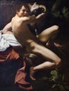 Caravaggio painting John the Baptist Royalty Free Stock Photo