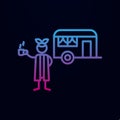 Caravan, adventure nolan icon. Simple thin line, outline vector of adventure icons for ui and ux, website or mobile application