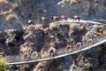 Caravan on bridge