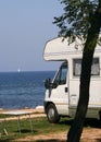 Caravan at the campsite