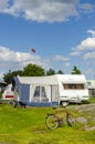 Caravan holiday Sweden Royalty Free Stock Photo