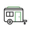 Caravan icon vector image.