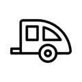 Caravan line vector icon