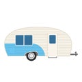 Caravan. Modern camper trailer. Towed trailer without car. Mobile home Royalty Free Stock Photo