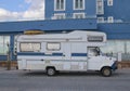 Caravan parked near the beach Royalty Free Stock Photo