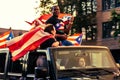 A caravan of Puerto Rican pride on display in Chicago`s Humboldt Park neighborhood