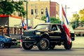 A caravan of Puerto Rican pride on display in Chicago`s Humboldt Park neighborhood Royalty Free Stock Photo