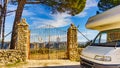 Caravan and Ronda town, Andalusia Spain Royalty Free Stock Photo