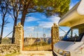 Caravan and Ronda town, Andalusia Spain Royalty Free Stock Photo