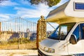 Caravan and Ronda town, Andalusia Spain Royalty Free Stock Photo