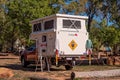 Caravan Set Up By Travellers Visiting Undara Volcanic National Park