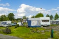 Caravan site Arkosund Sweden Royalty Free Stock Photo