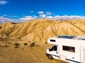 Caravan on Tabernas desert, Spain