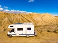 Caravan on Tabernas desert, Spain