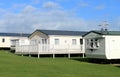 Caravan trailer park in summer Royalty Free Stock Photo