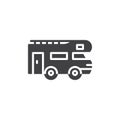 Caravan trailer vector icon