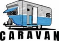 caravan travel design brand vector