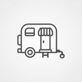 Caravan vector icon sign symbol