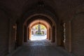 Caravanserai hotel in Ganja city. Medieval buildings in Azerbaijan.