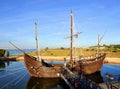 Caravels of Christopher Columbus, La Rabida, Huelva province, Spain Royalty Free Stock Photo