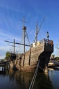 The caravels of Christopher Columbus, La Rabida, Huelva province, Spain Royalty Free Stock Photo