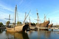 Caravels of Christopher Columbus, La Rabida, Huelva province, Spain Royalty Free Stock Photo
