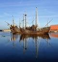 Caravels of Christopher Columbus, La Rabida, Huelva province, Spain Royalty Free Stock Photo