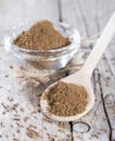 Caraway Powder on a wooden spoon